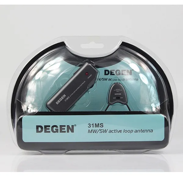 NEW DEGEN DE31MS Indoor Active Soft Loop Antenna For MW & SW Radio Multiband Radio Station