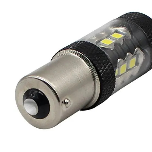 2X 80W Super Bright BA15S 1156 1141 1073 7506 LED Bulbs with Projector, White Car Backup Reverse Lights Brake Light P21W