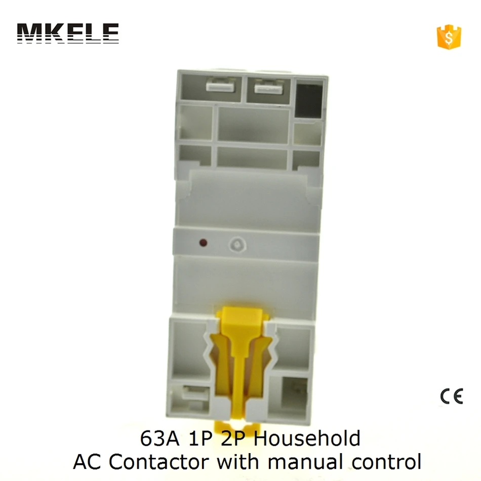 63A 2 Tiang Listrik Rumah Tangga AC Kontaktor 230 V 110 V 24 V Dengan Dioperasikan Secara Manual Contator 2NO 2NC 1NO1NC
