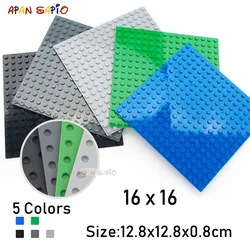 Blocos de Construção DIY Baseplates, Thin Bricks, Brinquedos de Construção Educativa para Crianças, Compatível com 91405, 16X16, 2Pcs