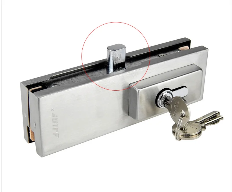 Glass Door clips Lock/bolt/ Ground latch,strengthen,stainless steel,no drilling ,fine drawing,Frameless glass door,10-12mm