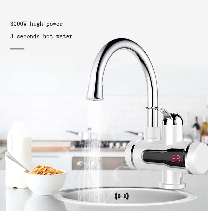 Elektrische Wasser Heizung 220V Elektrische Wasserhahn Küche Instant Heißer Wasser Heizung Digital Display Boden/Seitlichen Aufnahme Typ H0145