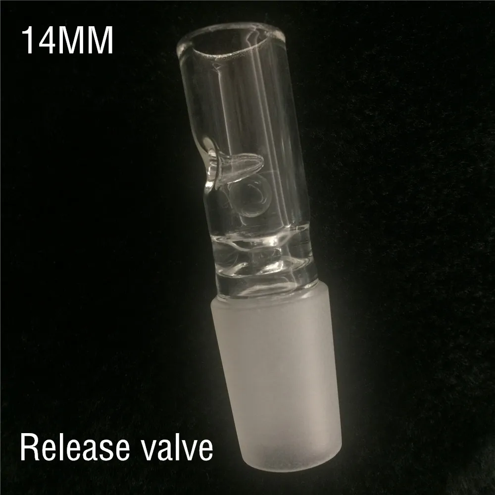 Vidro Hookah Shisha Release Valve, Air Valve Acessórios, por favor, verifique e escolha o tamanho cuidadosamente!, 14mm, 19mm