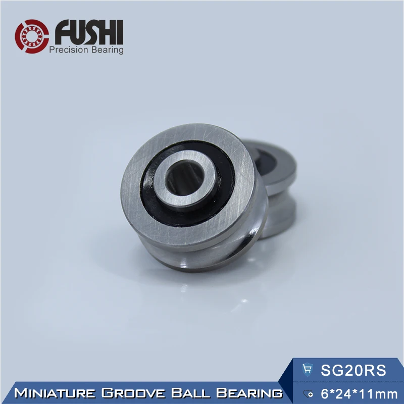 Great Chrome Steel SG20 (10 Pcs) Track Rollers With Gothic Arch Groove -Type SG20RS Embroidery Machine Bearings SG20-2RS