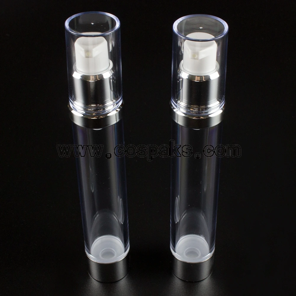 

100pcs 30ml airless kosmetik packaging, 30ml empty plastic bottles with airless dispenser, 30ml clear lotion bottles