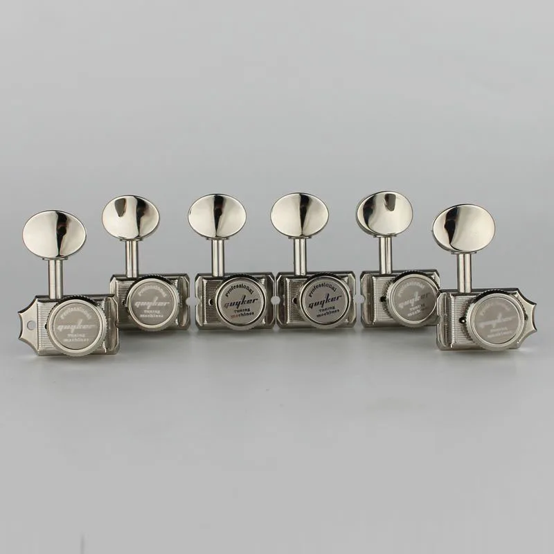 GUYKER Vintage Nickel/Chrom Schloss String Tuner Elektrische Gitarre Mechaniken Mechaniken Für ST TL Gitarre Tuning Pegs