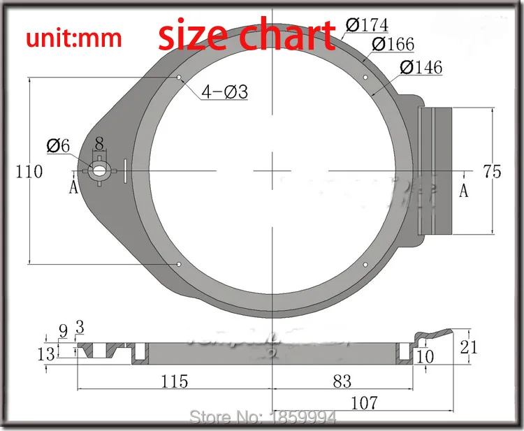 Car Front Rear Door Bass Speaker Horn Mat Adapter Cable Wire 6.5\