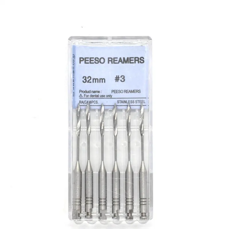 Strumento dentale Peeso Reamers Largo Drills motore uso canale radicolare in acciaio inossidabile 28Mm 32Mm strumento dentista