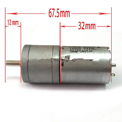 

25GA-370 DC12V 30 RPM 60mA 25mm Dia Permanent Magnetic Planet Gear Motor DIY car