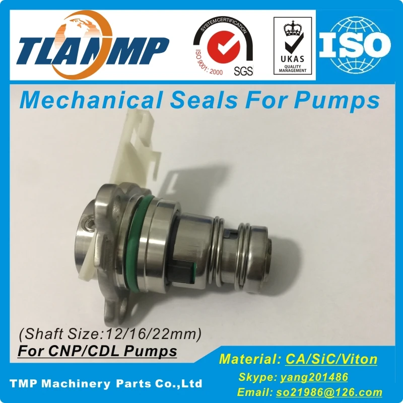 CDLC-16(3R) TLANMP Mechanical Seals for CDL/CDLF Pumps (Shaft Size 16mm) CNP/SPERONI Pumps Cartridge Seals