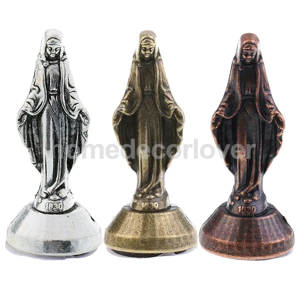 Madonna christ Statue Figurine for car home chapel Decor Bronze