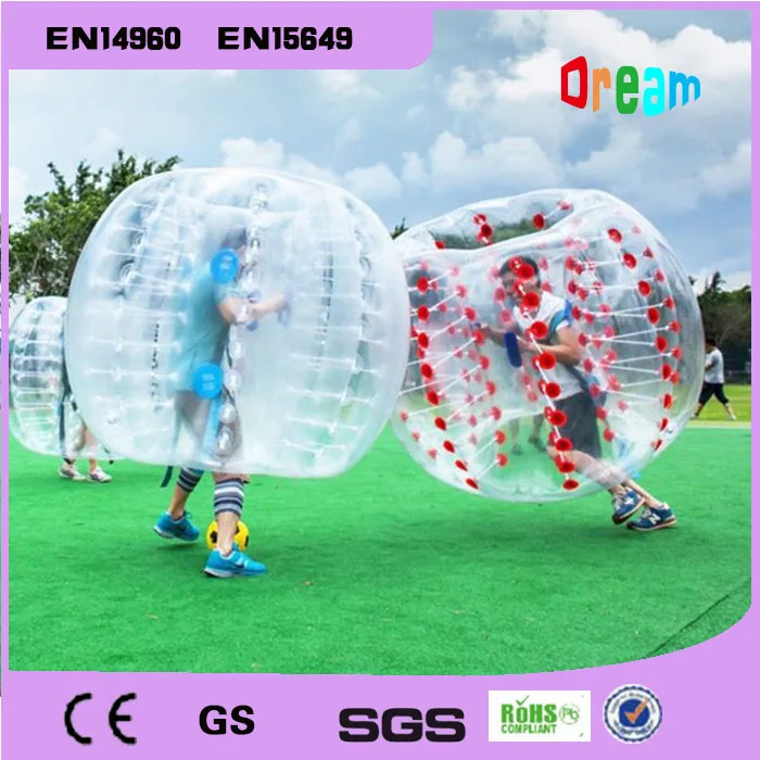 Nadmuchiwana piłka nożna bąbelkowa 0,8 mm PVC 1,7 m Zderzak powietrzny Korpus piłki Zorb Bubble Ball Piłka nożna, Bubble Soccer Zorb Ball Na sprzedaż