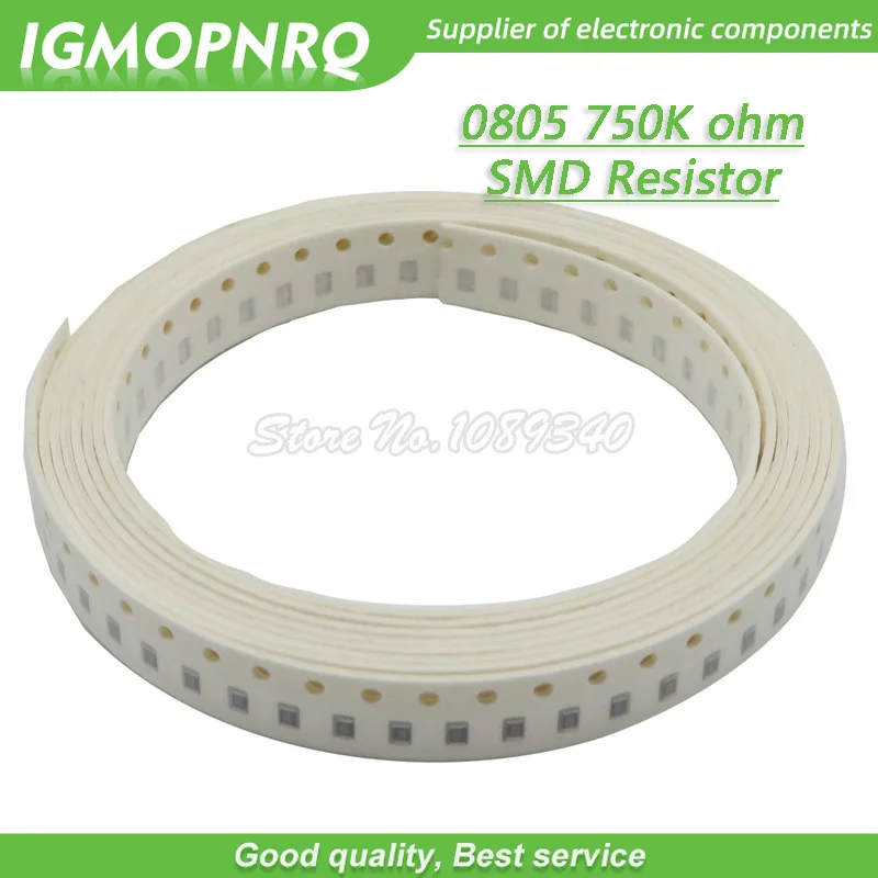 

300pcs 0805 SMD Resistor 750K ohm Chip Resistor 1/8W 750K ohms 0805-750K