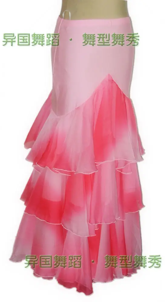 

dance, ballroom dance, modern dance, Hip Wrap, three layer chiffon cake skirt, modern practice dance skirt, S12009