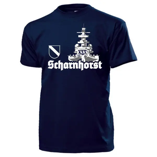 Männer T-Shirt Männer Kleidung Größe Schlachtschiff Scharnhorst Bug Marine Ksm Schiff Front Bohrungen-T Shirt T Shirt Großhandel