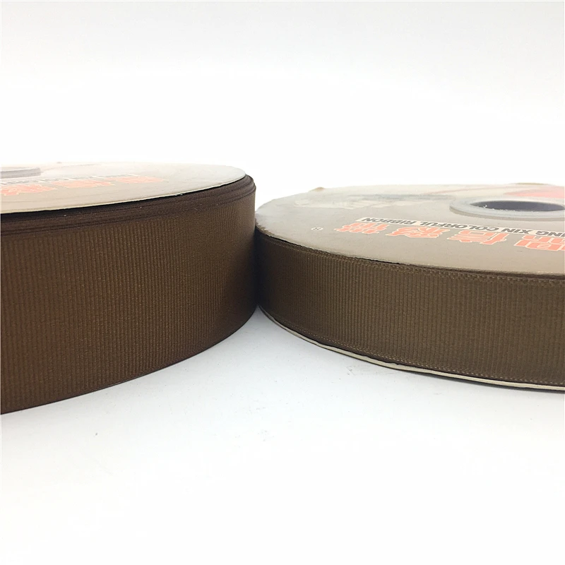 5 Yards High Quality Ribbon 6/10/15/20/25/38/50mm Wedding Decoration Grosgrain  Gift Wrapping Christmas  #Brown