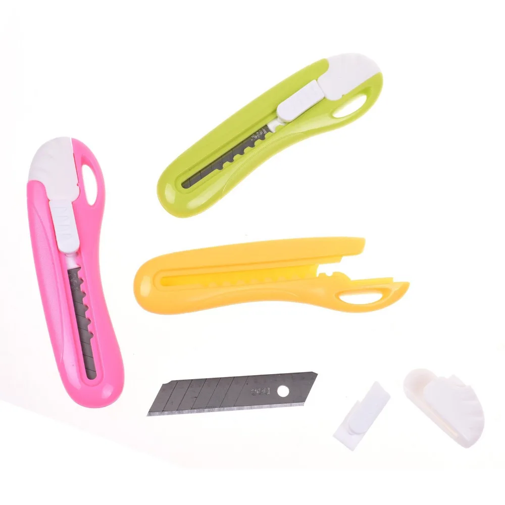 XRHYY Pack von 5 Mini Utility Messer Box Cutter Brieföffner, Zufällige Farbe