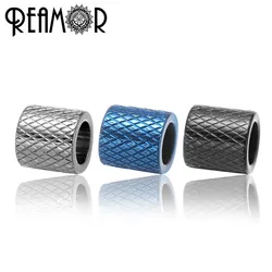 REAMOR 10pc 4 Colors 316l Stainless steel 6mm Rhombus Cylinder Beads Charm for Jewelry Making Bracelet DIY Spacer Beads Findings