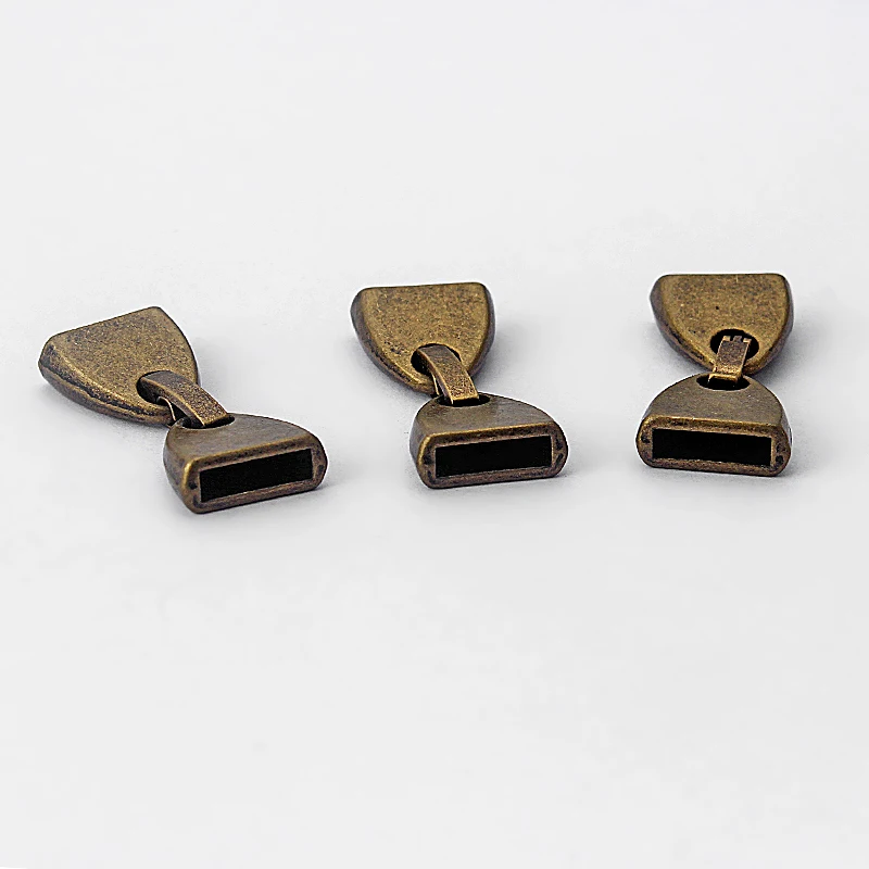 3 Sets 10*2mm Hook Snap flat Clasp connector Fit 10mm Flat Leather Cord DIY Jewellery Findings accessories