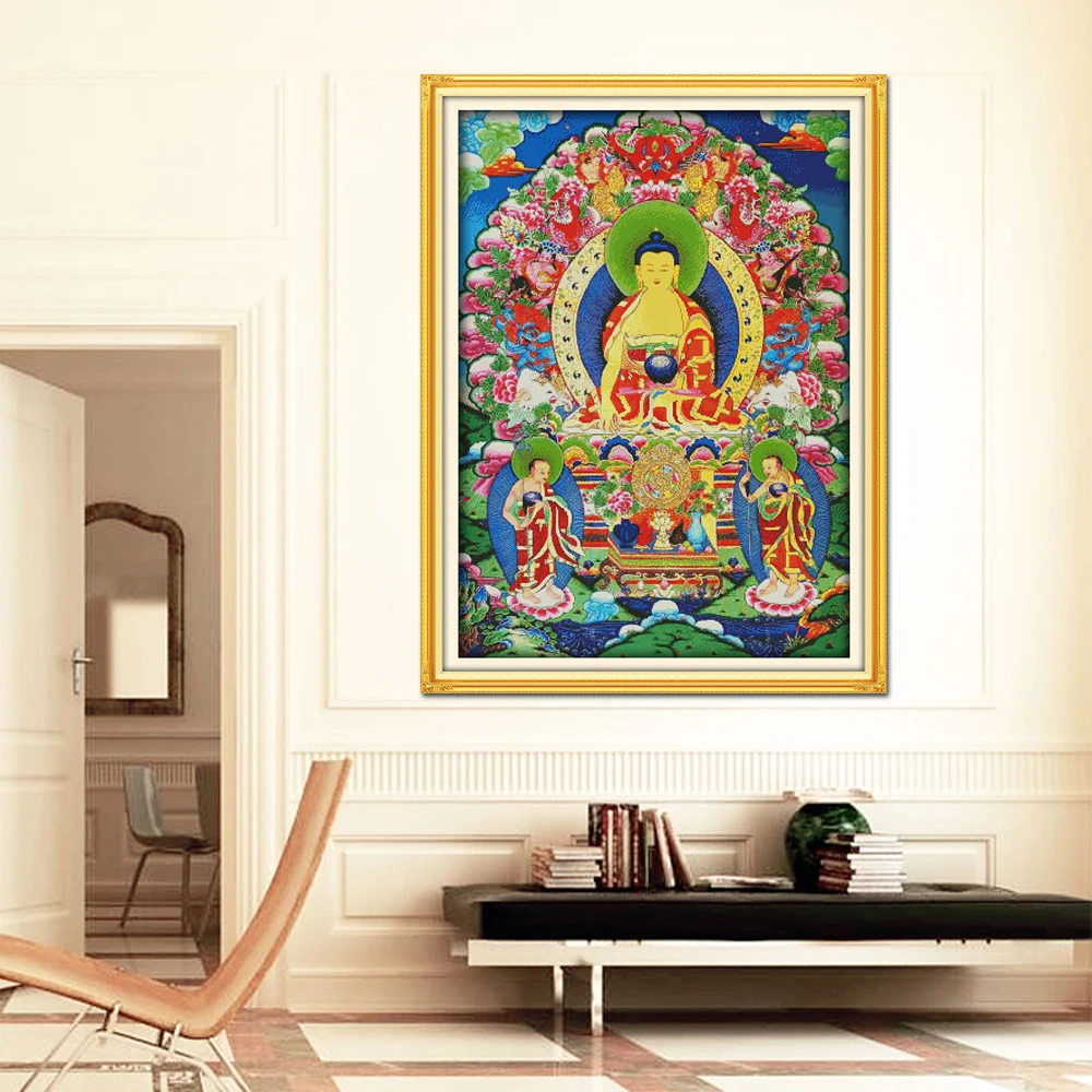 Joy Sunday Thangka Needlepoints Embroidery Cross Stitch Kits, Counted and Stamped Home Decor, R799, 14CT, 11CT