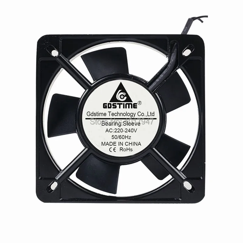 

10pcs lot Gdstime AC 220V 240V 2Wire 11cm 110x110x25mm Brushless Motor Cooling Fan