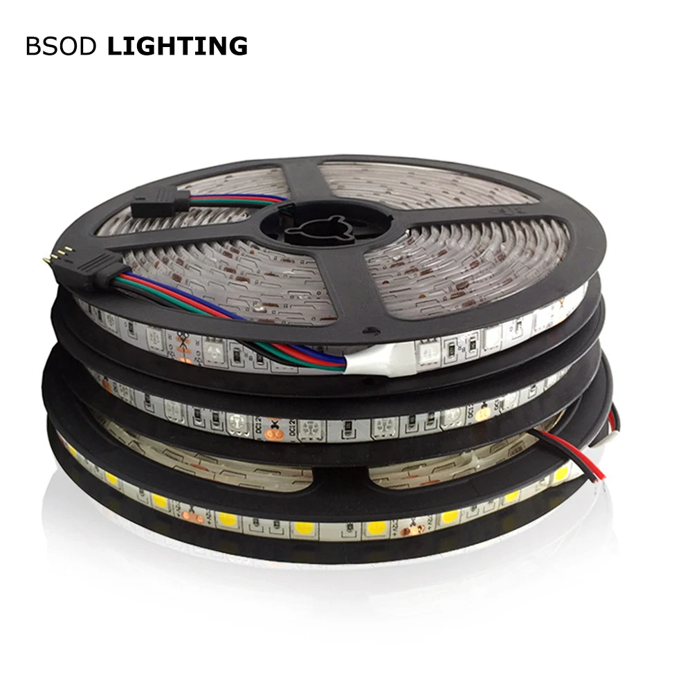 BSOD 24V Led Strip SMD 5050 LED Tape White /Warm/RGB/Red/Green/Blue Light  Flexible No Waterproof for Decoration Led Line