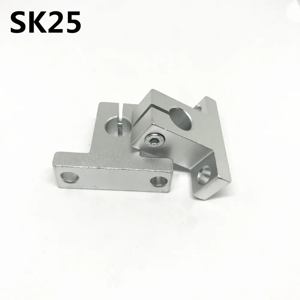 

4pcs SK25 25mm linear bearing rail shaft support XYZ Table CNC Router SH25A Free Shipping