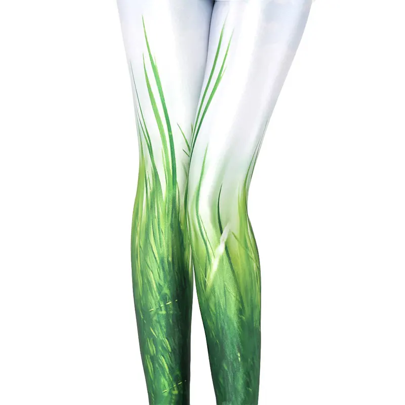 

Adult Women Legging Woman Green Grass Leggings Jeggings White Legings Fitness Legging Pant Printed Leggings