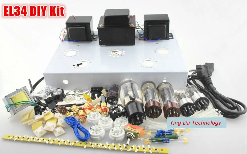 NEW EL34 Class A Single-ended Tube Amplifier Stereo HiFi DIY Kit 1Set