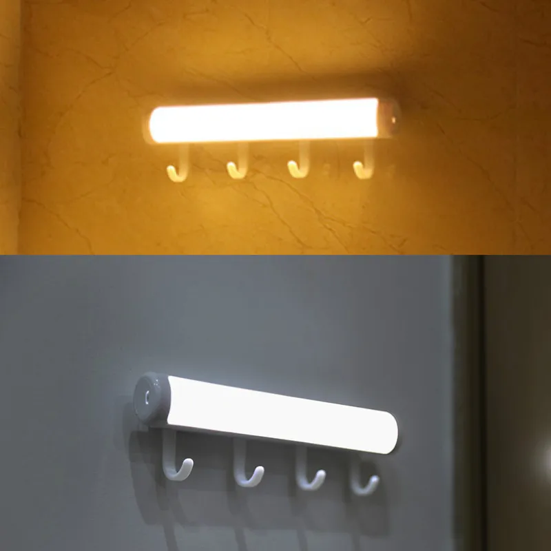 Imagem -05 - Sensor de Movimento Luz da Noite Potável Led Luzes do Armário Lâmpada de Parede Alimentado por Bateria sem Fio Gabinete Leds Lâmpada com Tira Magnética