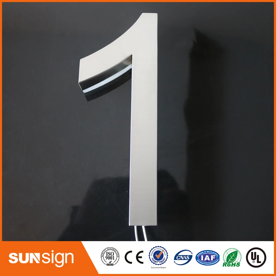 H 15cmFactory Outletกลางแจ้งโฆษณาbacklitสแตนเลสLED Letter signs