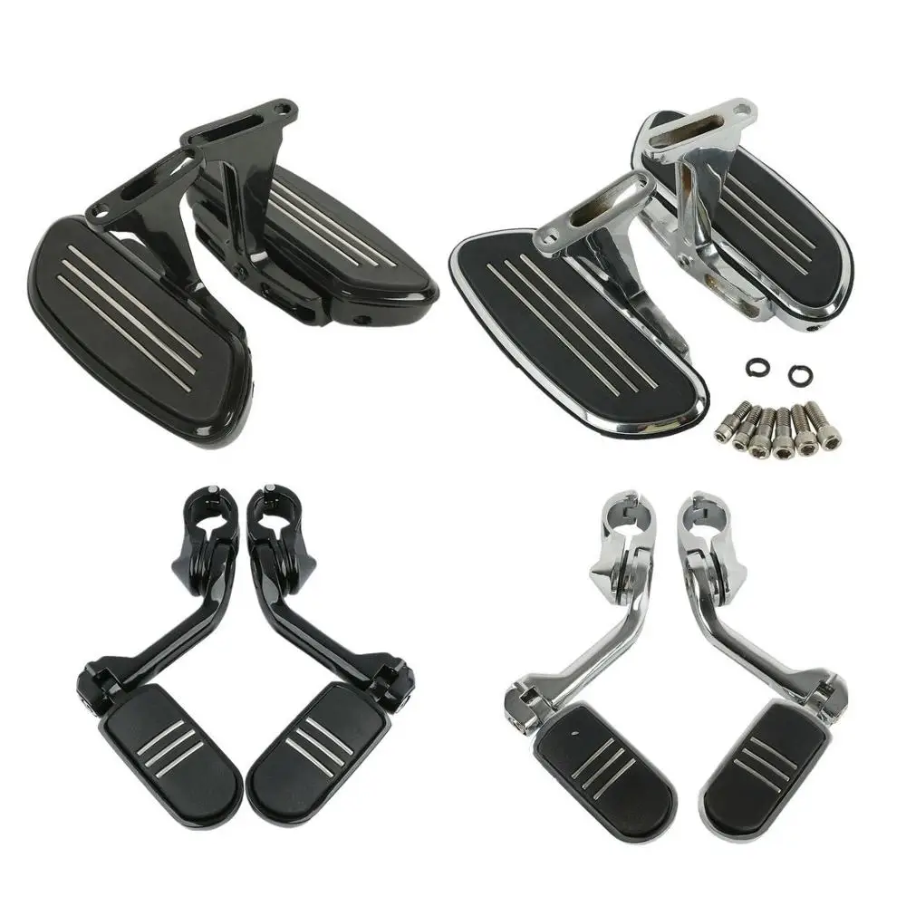 

Motorcycle Passenger Footboard & 1.25'' Foot Pegs For Harley Touring Street Road Glide 1993-2020 2019 Pegstreamliner