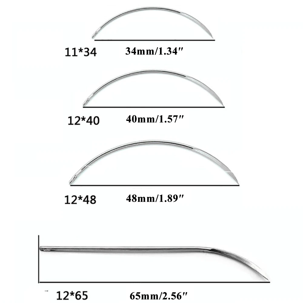 10pcs One Bag Suture Needle Pet Pig Sheep Cat Animals Veterinary Equipment Veterinarian Tools Stainless Steel