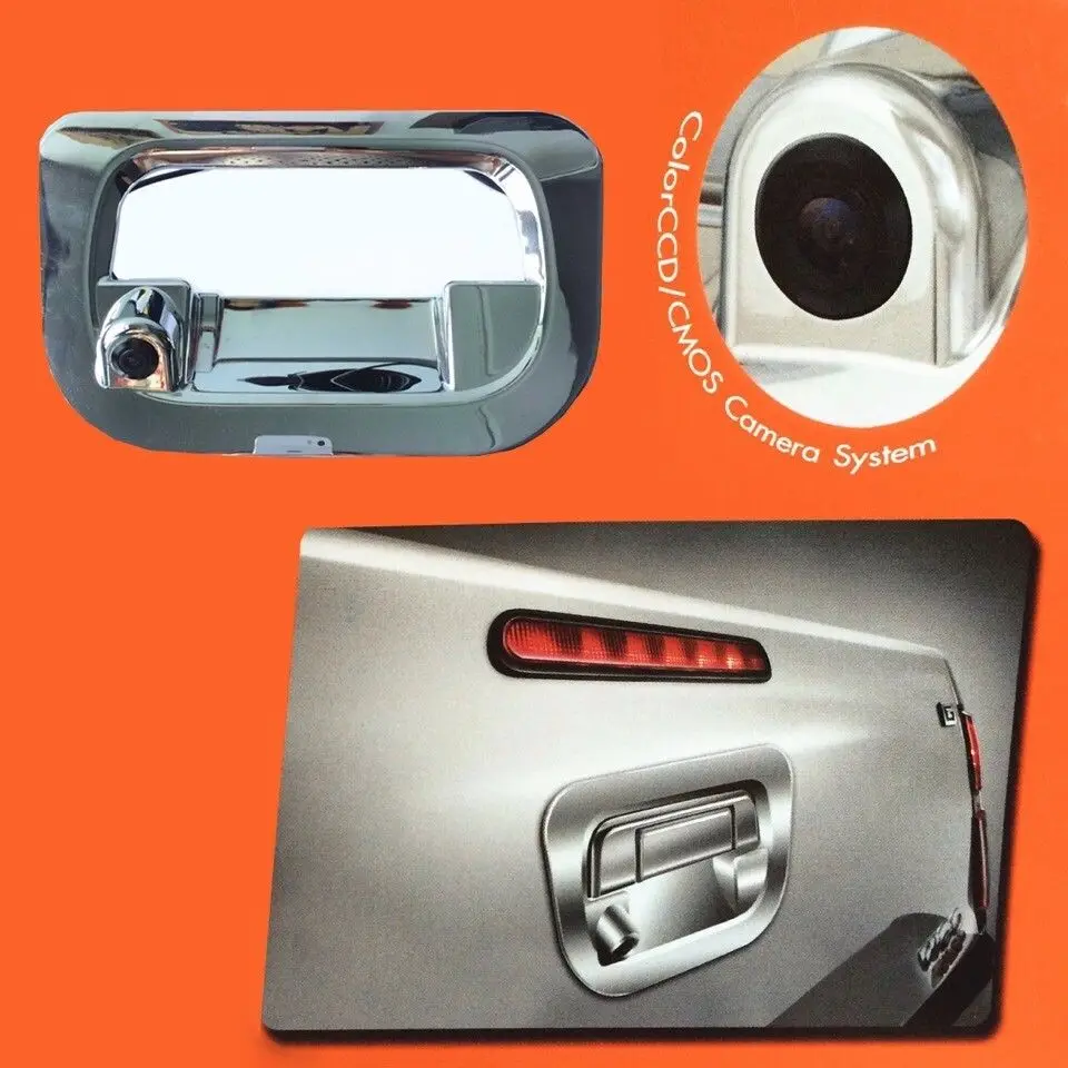 

JanDeNing HD Reverse Rear View Parking Camera Handle Chrome Cover For Toyota Hilux vigo sr5 2005-2012 2013 2014