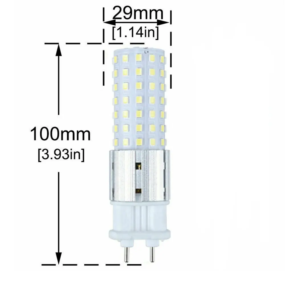 Lampe de remplacement ultralégère G12 SMD 2835 96Led, 15W, AC 110V 220V 240V 85V-265V