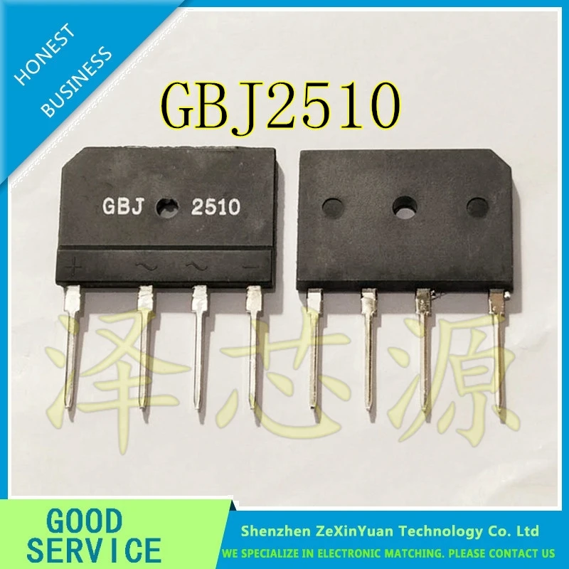 5PCS/LOT GBJ2510 25A/1000V ELECTROMAGNETIC OVEN RECTIFIER BRIDGE FLAT BRIDGE NEW