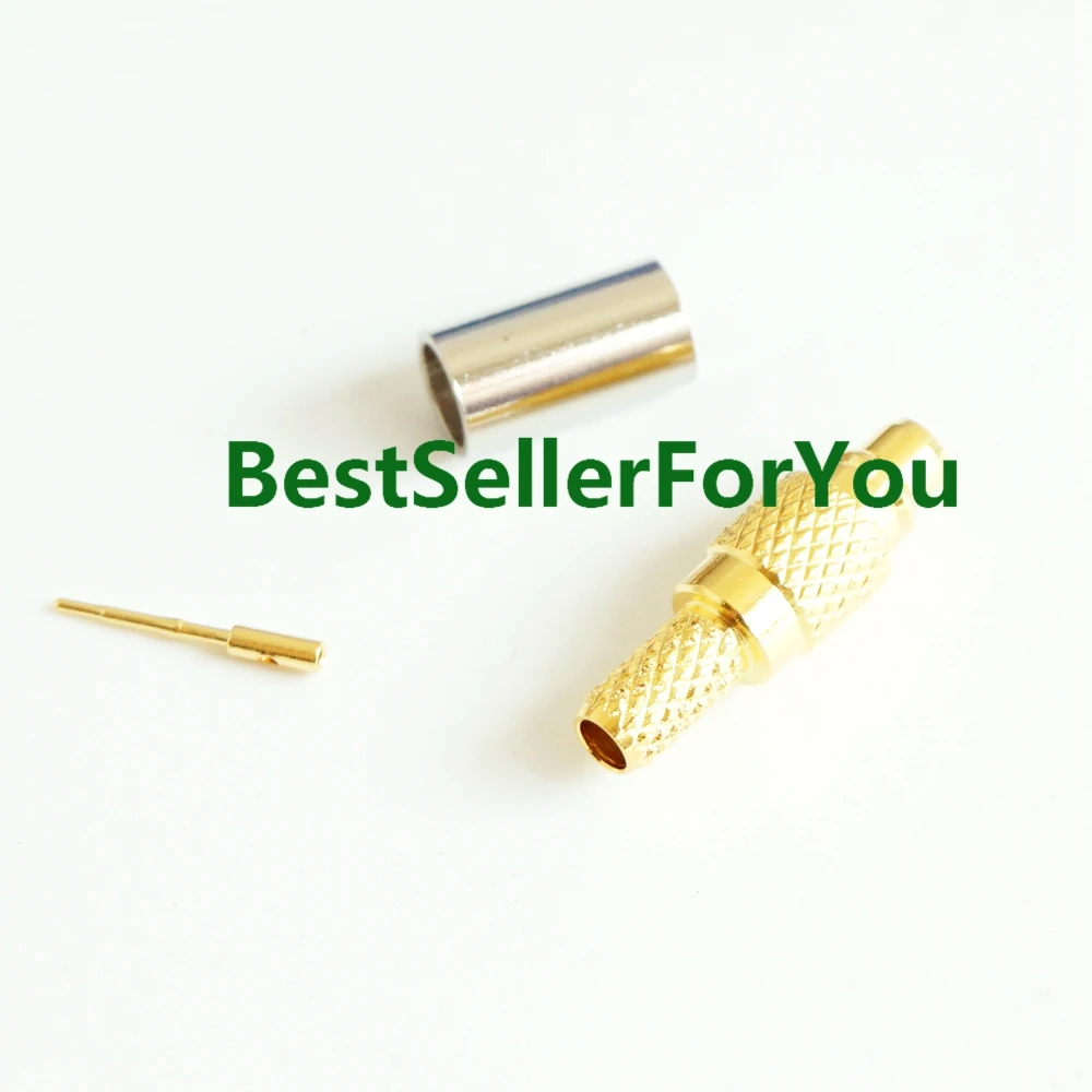 10Pcs MMCX male Plug Crimp straight RF Connector for RG316 RG179 RG174 Cable C image 5
