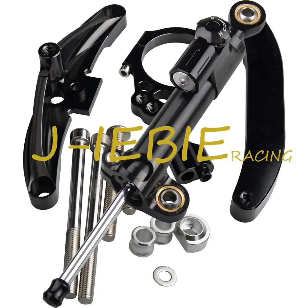 

CNC Steering Damper Stabilizer and Black Bracket Mounting For Yamaha FZ1 FAZER 2006-2015 2007 2008 2009 2010 2011 2012 2013 2014