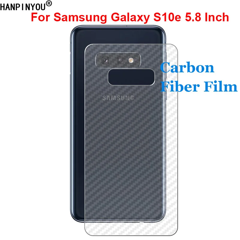 For Samsung Galaxy S10e G970FD G970K G970N Durable 3D Anti-fingerprint Transparent Carbon Fiber Back Film Rear Screen Protector