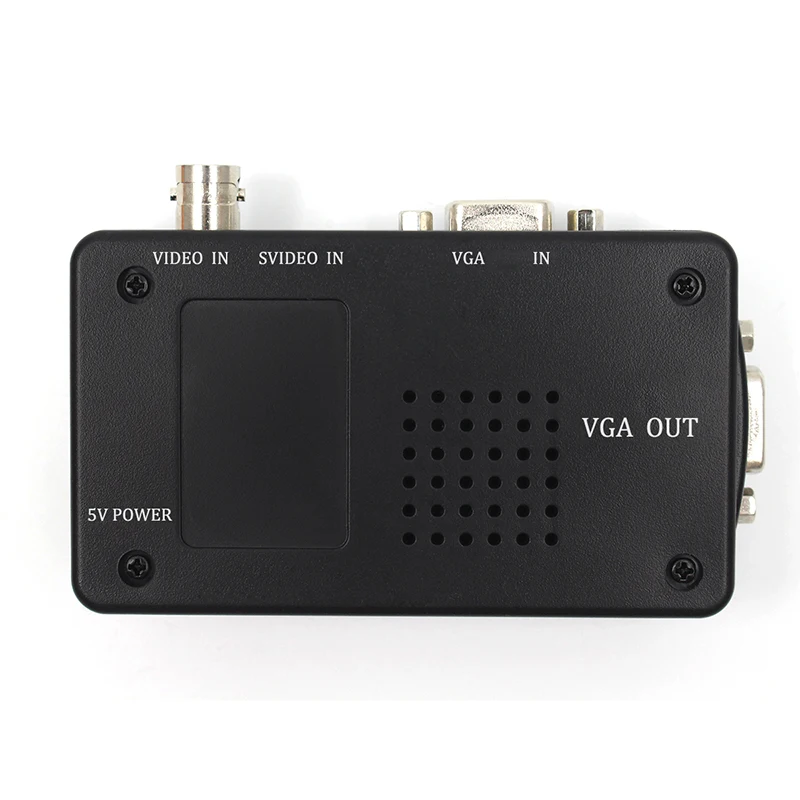 BNC to VGA Converter S-video Video Converter Adapter for PC/Projector/Monitor with dc cable