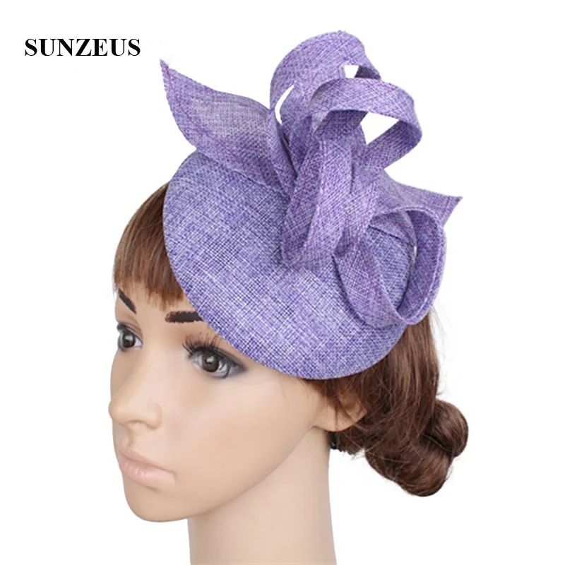 Sombreros de boda pequeños y encantadores para mujer, accesorios para el cabello de fiesta de boda elegante, sombreros de flores de lino para boda, SH69