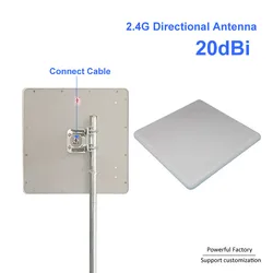High Gain 20dBi 2.4ghz antenna outdoor flat oriented 2.4g antenna manufacturer in China 1PCS