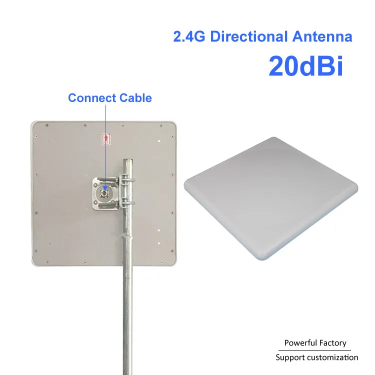 High Gain 20dBi 2.4ghz antenna outdoor flat oriented 2.4g antenna manufacturer in China 1PCS