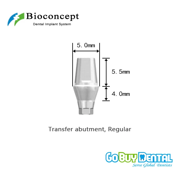 Bioconcept Regular Hexagon transfer abutment φ5.0mm, GH4mm, H5.5mm(331190)