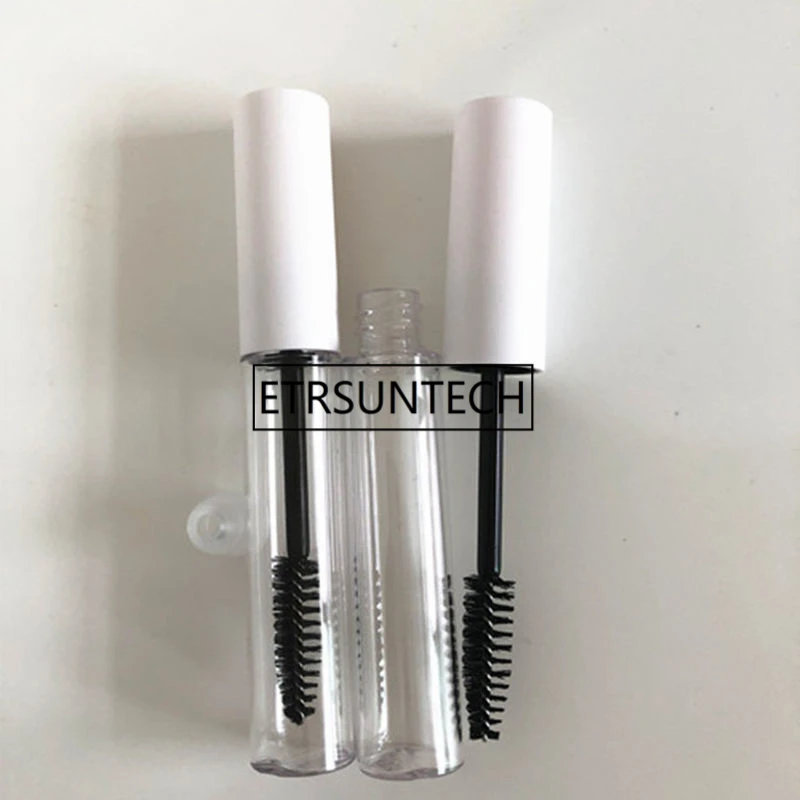 

10ml Cosmetic Clear Eyelashes Cream Storage Bottle, Makeup Mascara Tube with white cap F1304