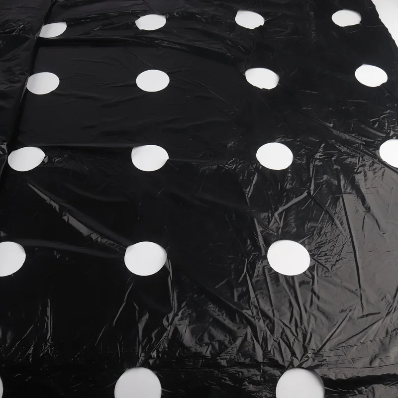 25m 5Holes 0.02mm Black Garden Film Agricultural Plants Grow Film Protection Cover Greenhouse Perforated PE Mulch Film