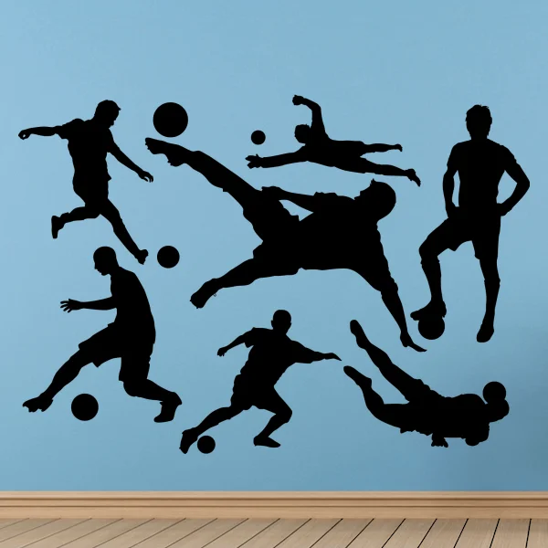 

A Variety of Football Soccer Star Positions Sketch Fashion Wedding Decor Bedroom Wallpaper Wall Decal Room Decor Wall Sticker