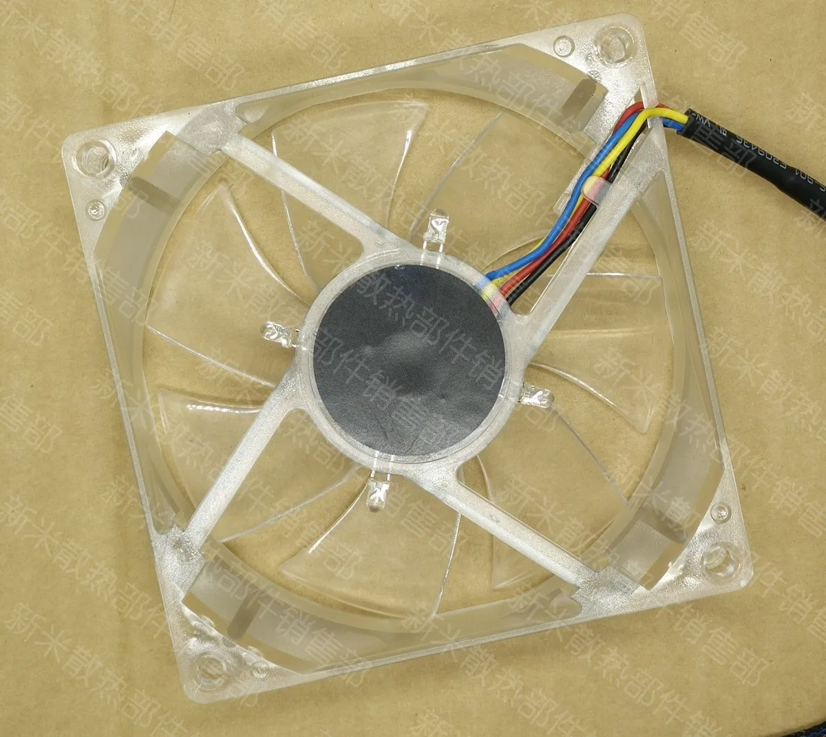 Torre de processador avc 9025, cooler transparente com 4 linhas