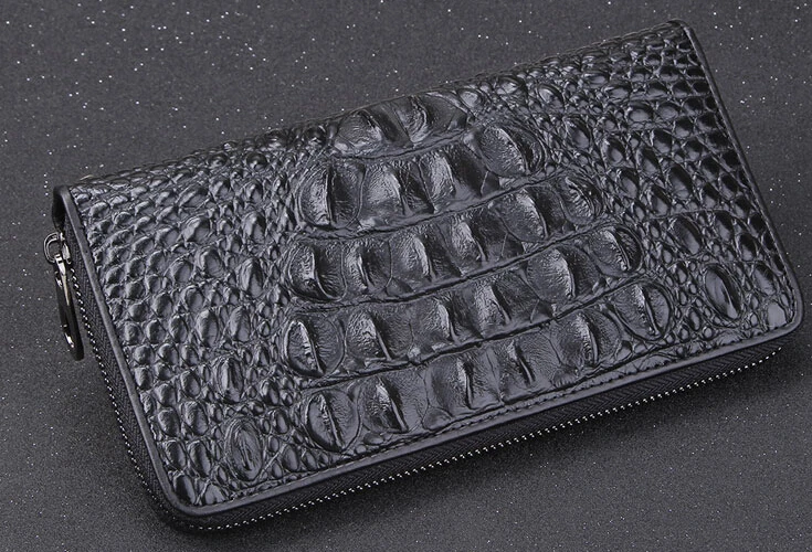 free shipping Thailand Crocodile Alligator Handbag Purse male hand bag leather Long Wallet