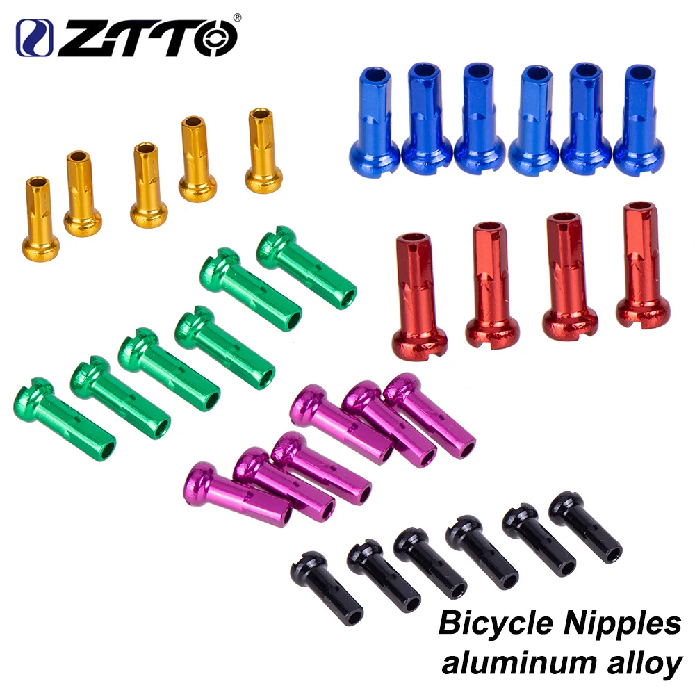 ZTTO 72pcs MTB Bike Road Bicycle Nipples 14G 2.0 14mm 2.0mm Ultralight High strength Aluminum alloy Colorful Spokes Nipple